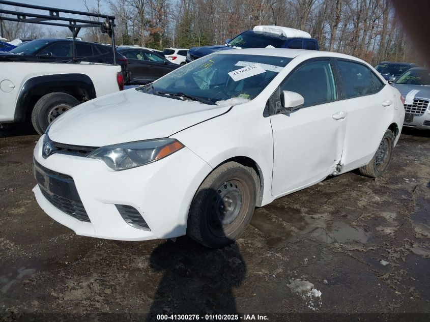 VIN 2T1BURHE3GC612405 2016 Toyota Corolla, LE no.2