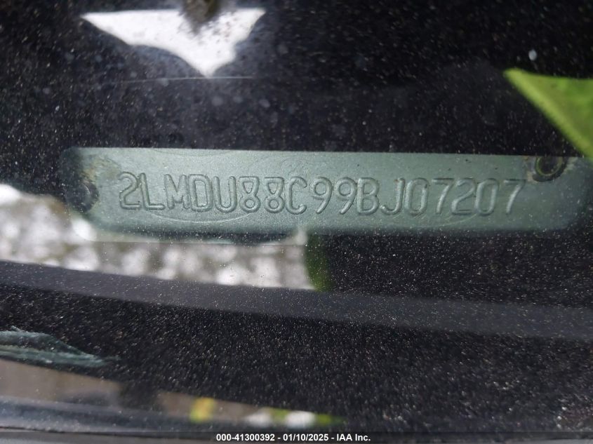2009 Lincoln Mkx VIN: 2LMDU88399BJ07207 Lot: 41300392