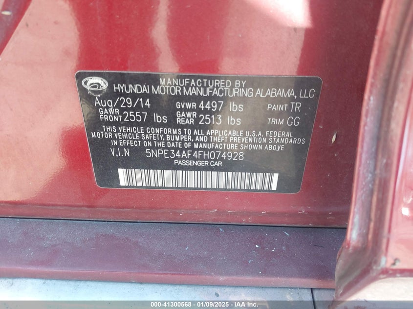 2015 HYUNDAI SONATA SPORT - 5NPE34AF4FH074928