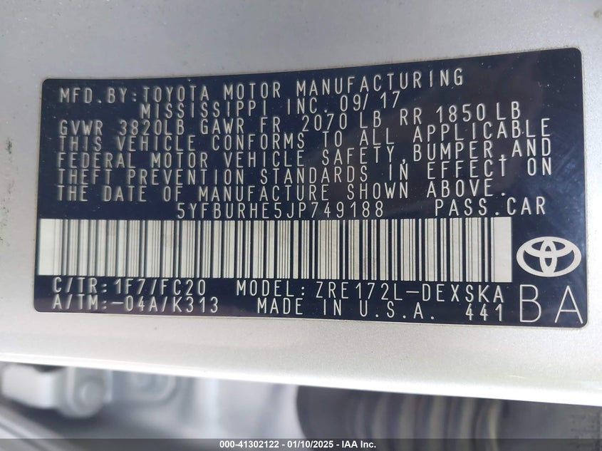 2018 TOYOTA COROLLA SE - 5YFBURHE5JP749188