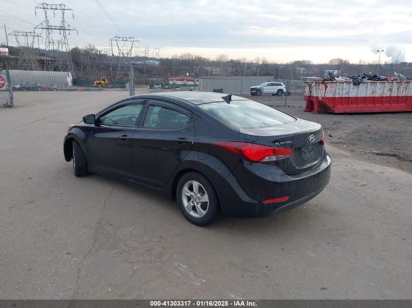 VIN 5NPDH4AE8EH537351 2014 Hyundai Elantra, SE no.3