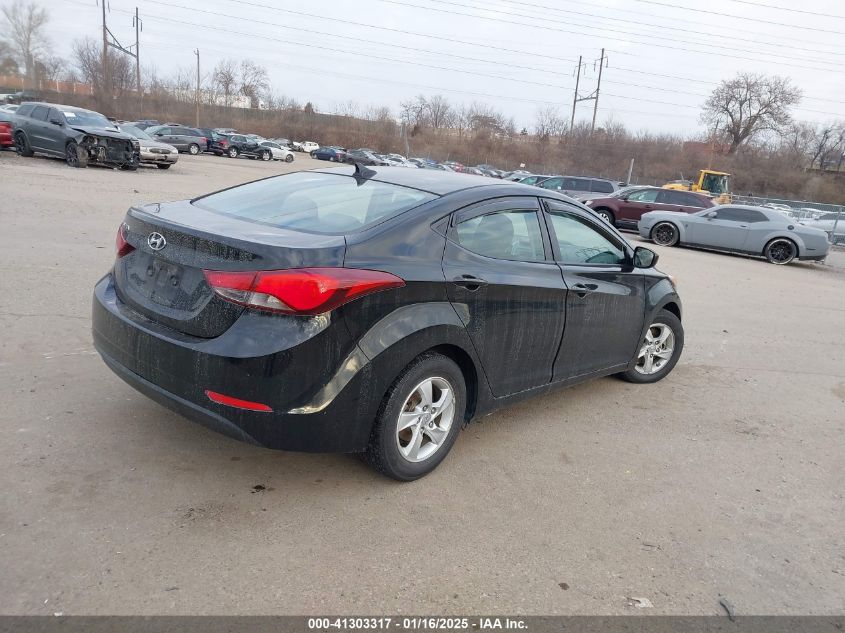 VIN 5NPDH4AE8EH537351 2014 Hyundai Elantra, SE no.4