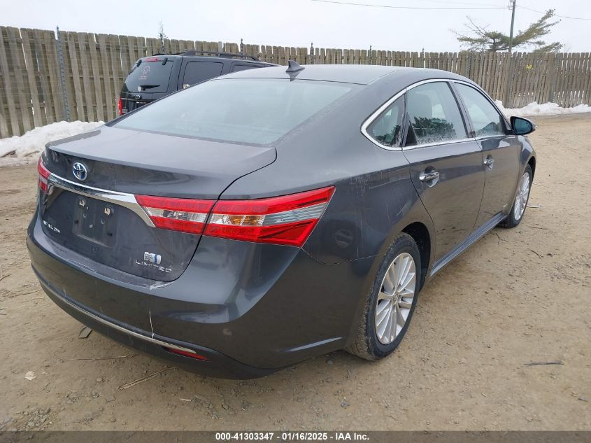 VIN 4T1BD1EB6DU013777 2013 Toyota Avalon, Hybrid Li... no.4