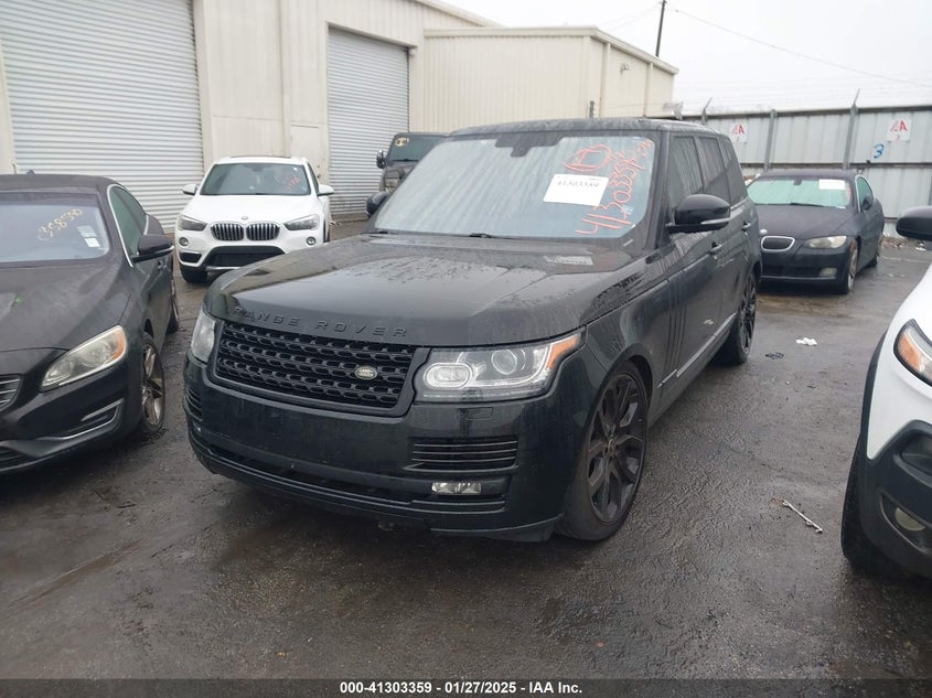 Vin: salgs2vf2ga257045, lot: 41793771, land rover range rover 3.0l v6 supercharged hse 20162