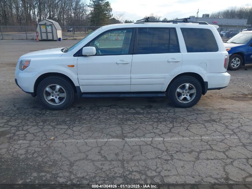 2007 Honda Pilot Ex-L VIN: 5FNYF186078024505 Lot: 41304926