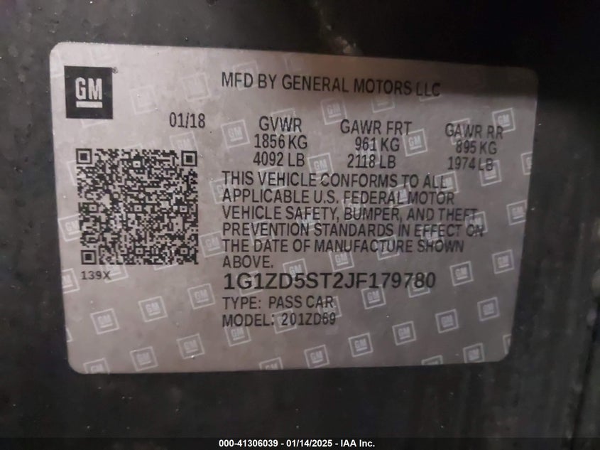 2018 CHEVROLET MALIBU LT - 1G1ZD5ST2J5179780