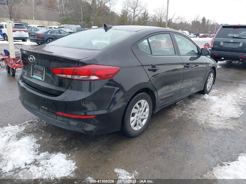 VIN KMHD74LF4HU203624 2017 Hyundai Elantra, SE no.4