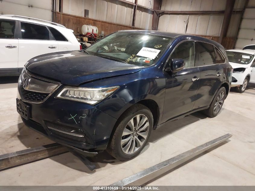 VIN 5FRYD4H48FB002870 2015 Acura MDX no.2