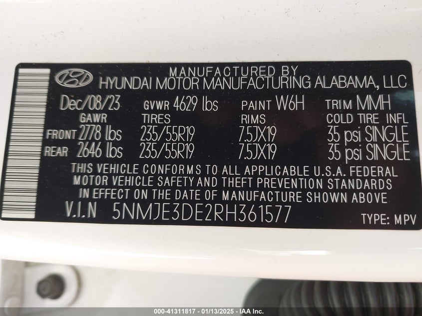 2024 HYUNDAI TUCSON LIMITED - 5NMJE3DE2RH361577