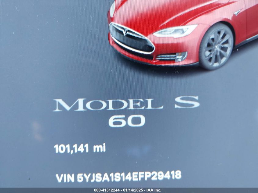 VIN 5YJSA1S14EFP29418 2014 TESLA MODEL S no.15