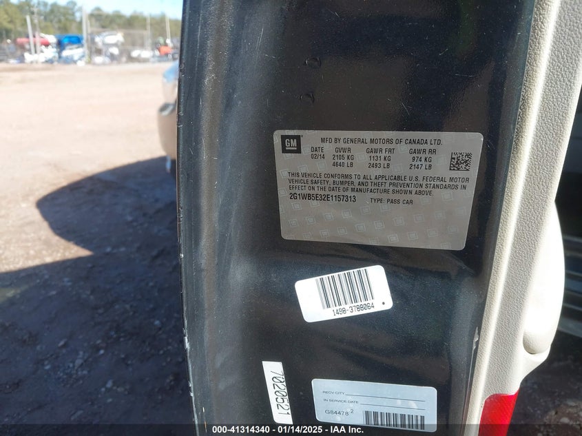 2014 CHEVROLET IMPALA LIMITED LT - 2G1WB5E32E1157313