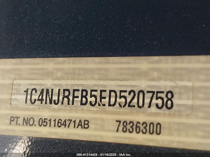 VIN 1C4NJRFB5ED520758 2014 Jeep Patriot, Latitude no.9