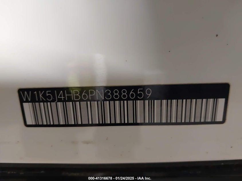 2023 BENZ CLA-CLASS CLA250 4MA VIN: W1K5J4HB6PN388659