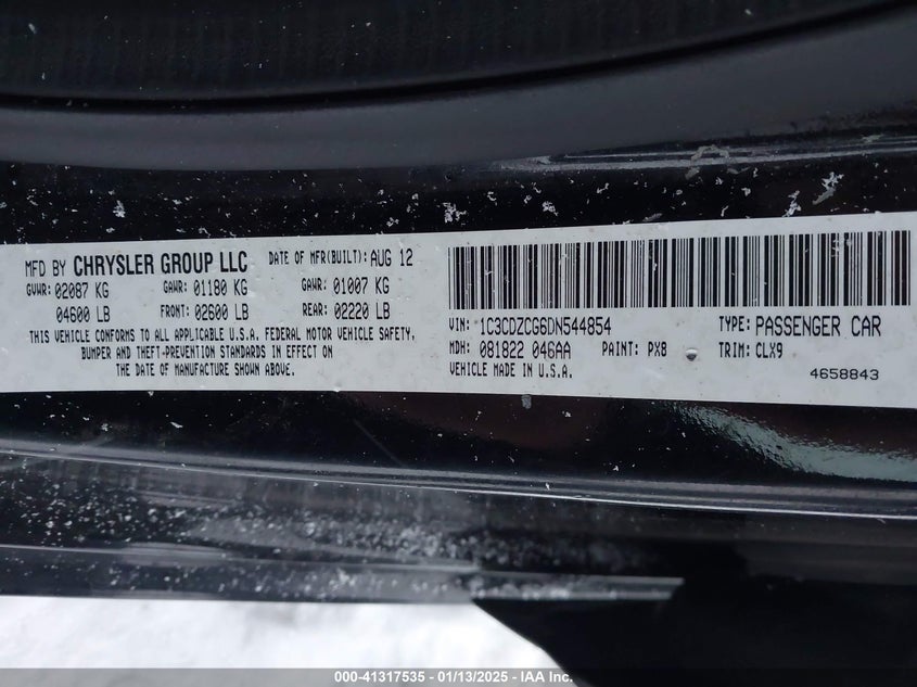 2013 DODGE AVENGER SXT - 1C3CDZCG6DN544854