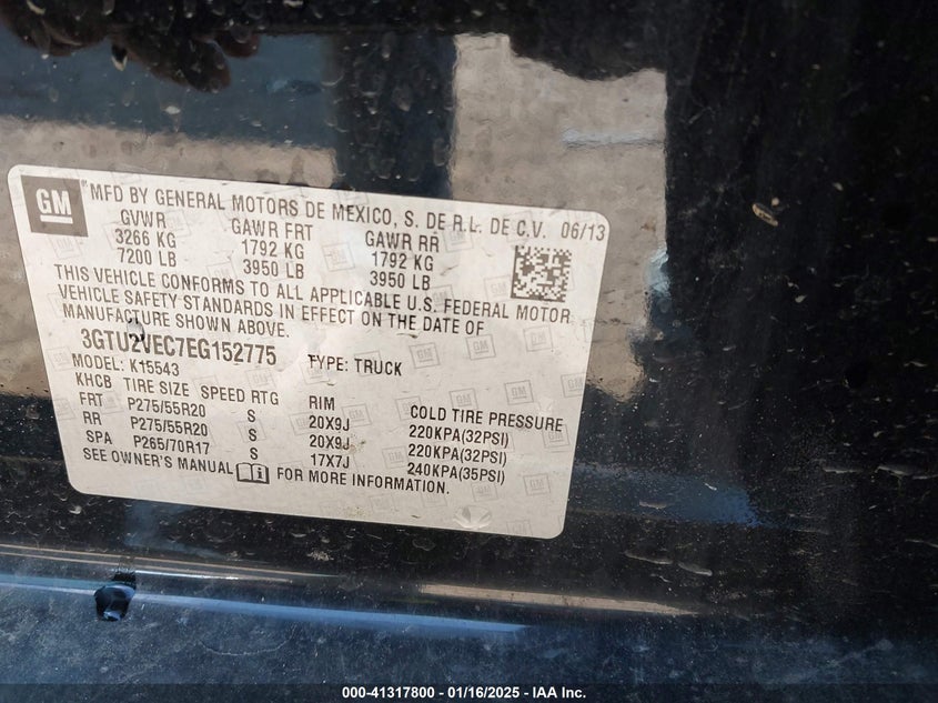 2014 GMC SIERRA 1500 SLT - 3GTU2VEC7EG152775