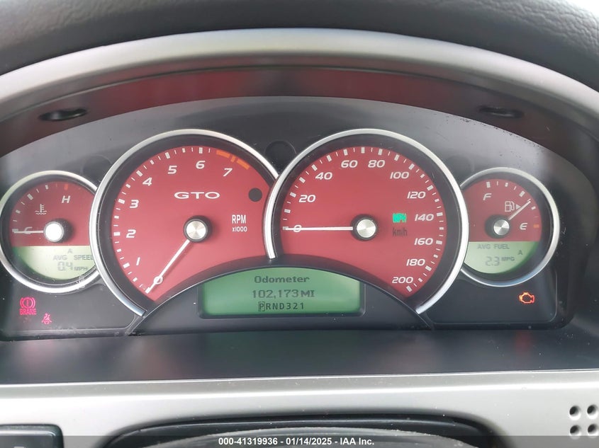 2006 PONTIAC GTO VIN: 6G2VX12U46L827831