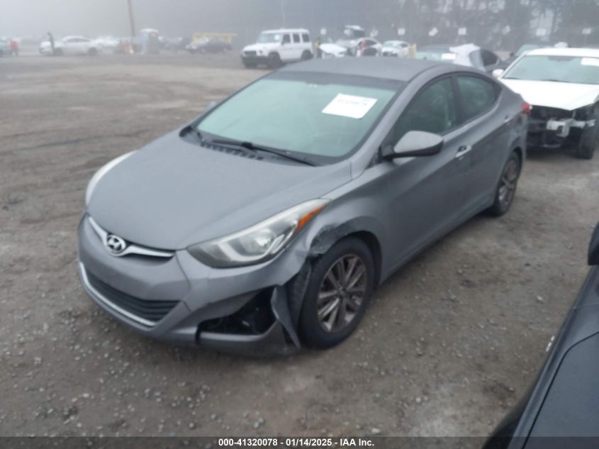 VIN 5NPDH4AE7EH491463 2014 Hyundai Elantra, SE no.2