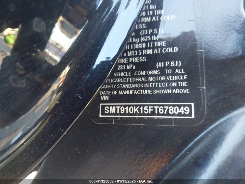 2015 TRIUMPH MOTORCYCLE BONNEVILLE T100 - SMT910K15FT678049