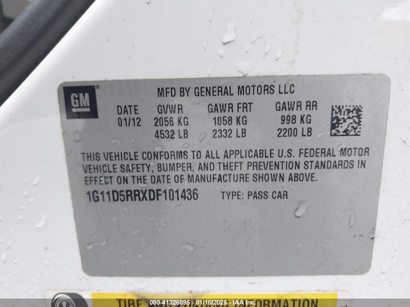 2013 CHEVROLET MALIBU ECO - 1G11D5RRXDF101436