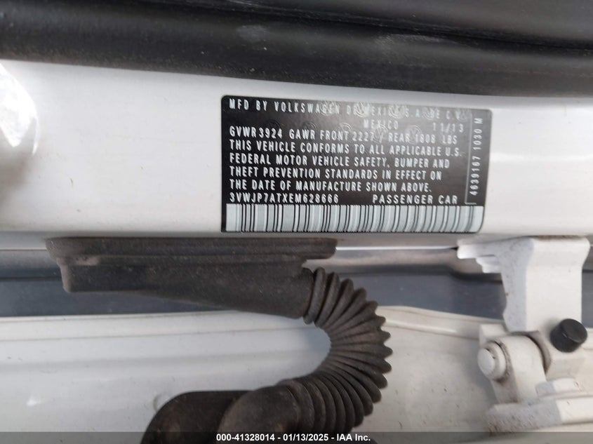 2014 VOLKSWAGEN BEETLE 2.5L - 3VWJP7ATXEM628666