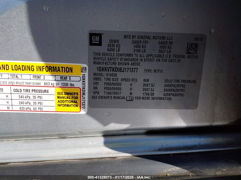2014 GMC ACADIA DENALI - 1GKKVTKD9EJ171377