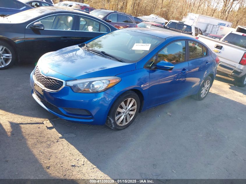 VIN KNAFX4A65E5056166 2014 KIA Forte, LX no.2