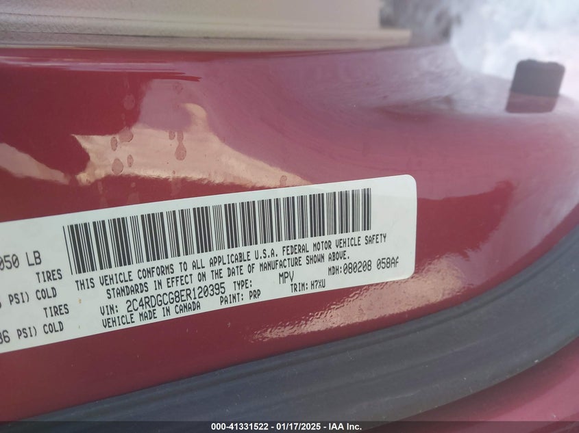 2014 DODGE GRAND CARAVAN SXT - 2C4RDGCG8ER120395