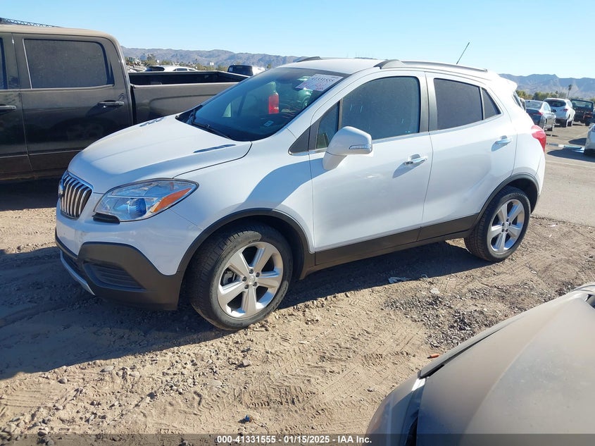 Vin: kl4cjasb0gb654262, lot: 41821981, buick encore 20162
