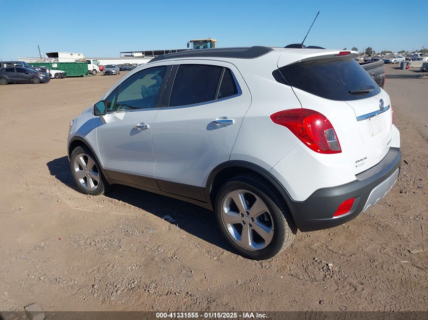 Vin: kl4cjasb0gb654262, lot: 41821981, buick encore 20163