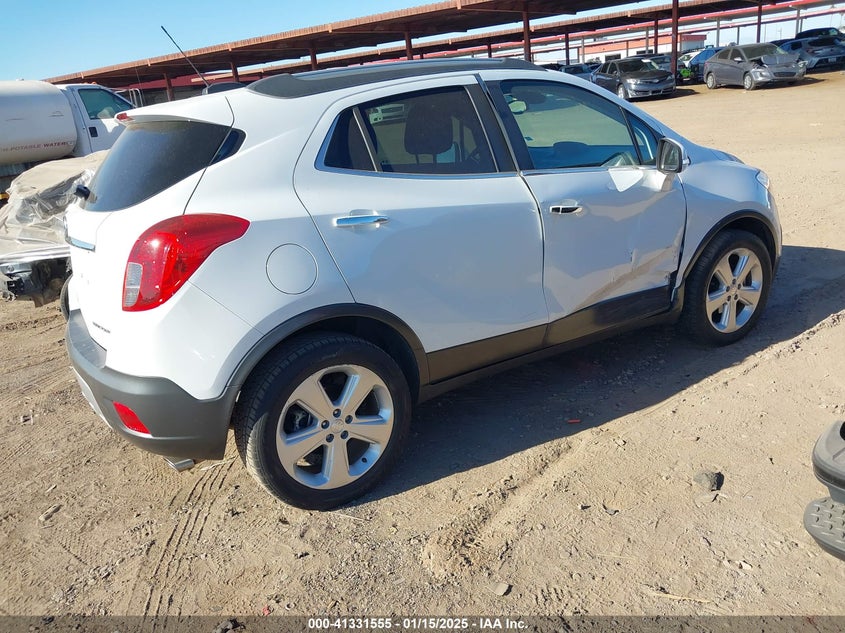 Vin: kl4cjasb0gb654262, lot: 41821981, buick encore 20164