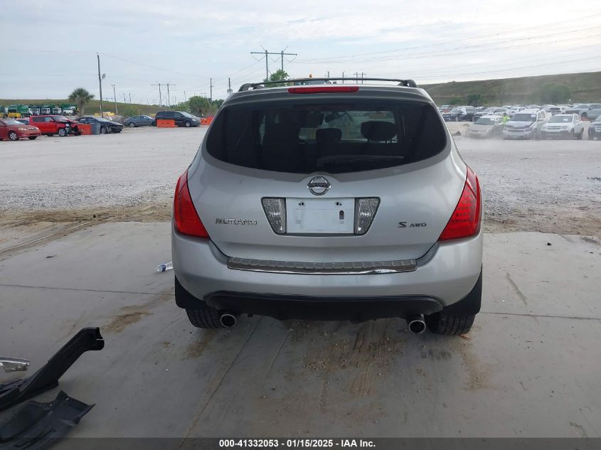 2006 Nissan Murano S VIN: JN8AZ08W36W549575 Lot: 41332053