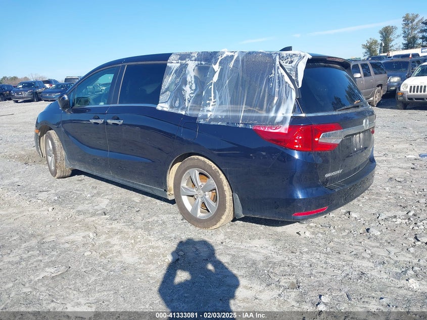 Vin: 5fnrl6h76jb075274, lot: 41823507, honda odyssey ex-l 20183