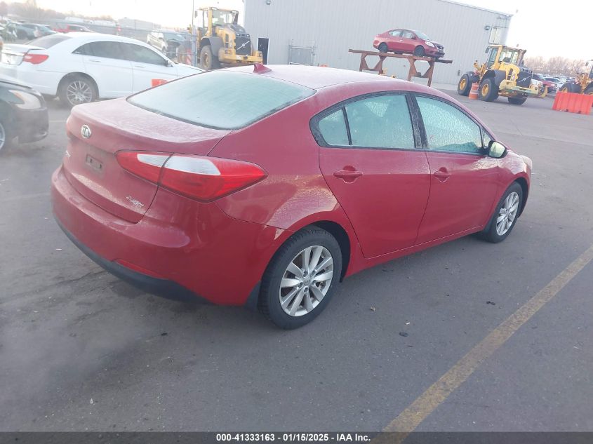 VIN KNAFX4A69E5196012 2014 KIA Forte, LX no.4