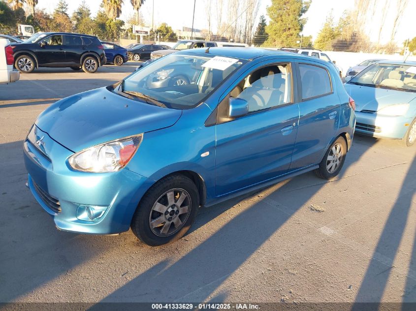 VIN ML32A3HJ4EH004021 2014 MITSUBISHI MIRAGE no.2