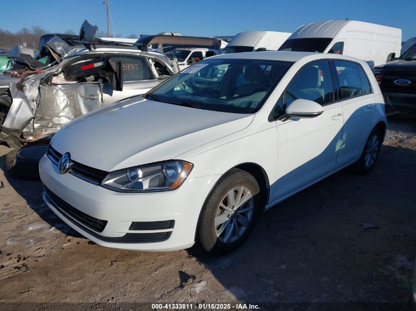 VIN 3VW217AU1FM029073 2015 Volkswagen Golf, Tsi S 4... no.2