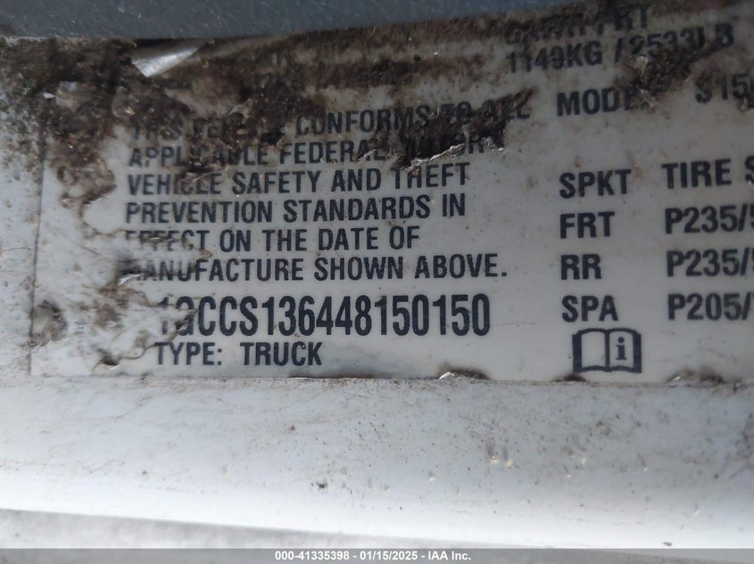 2004 Chevrolet Colorado Ls VIN: 1GCCS136448150150 Lot: 41335398