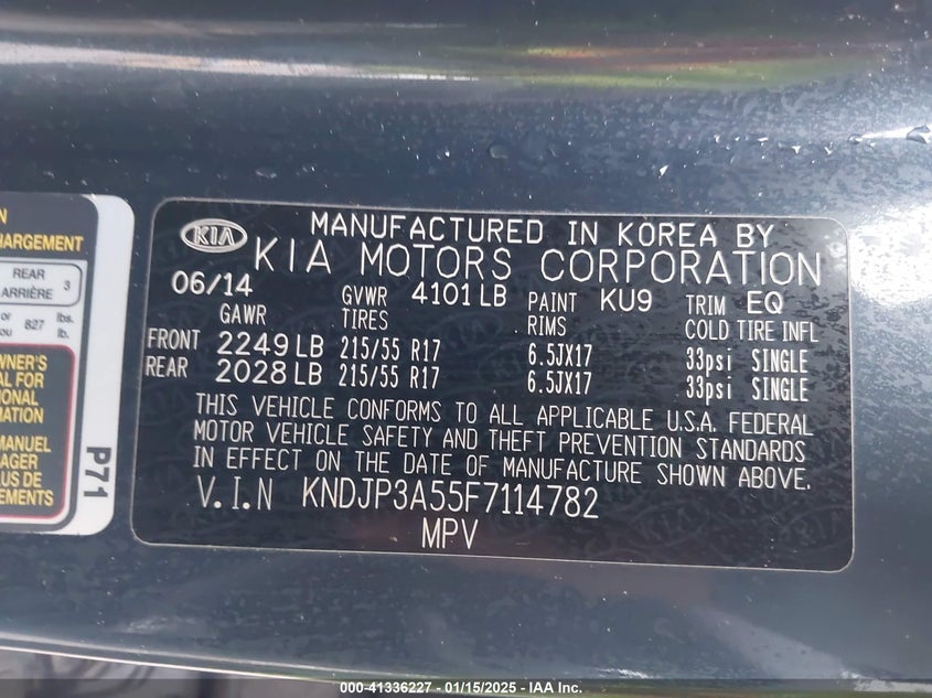 2015 KIA SOUL + - KNDJP3A55F7114782
