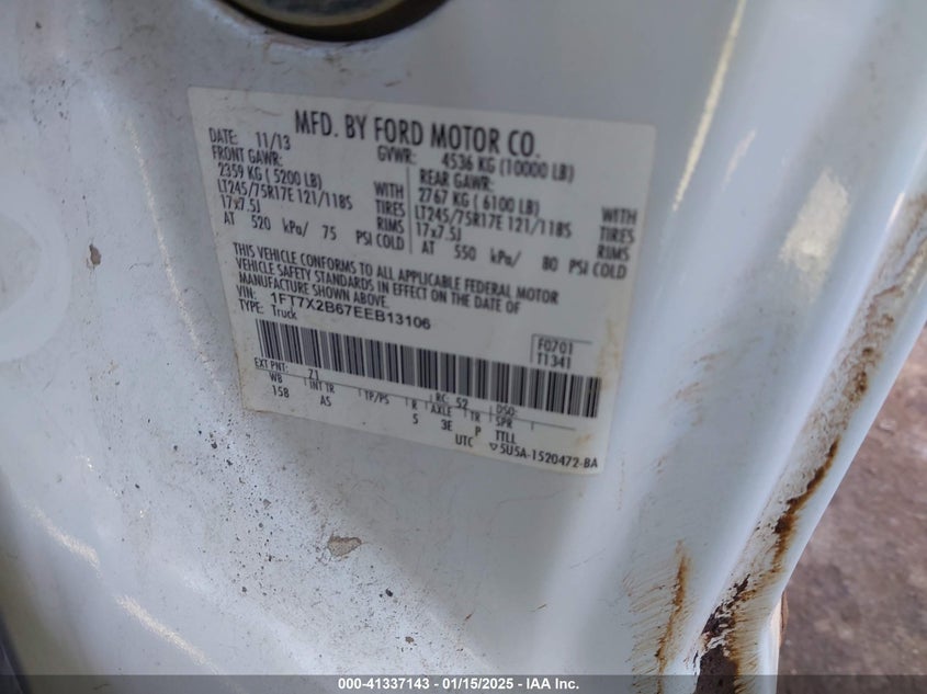 2014 FORD F-250 XL - 1FT7X2B67EEB13106