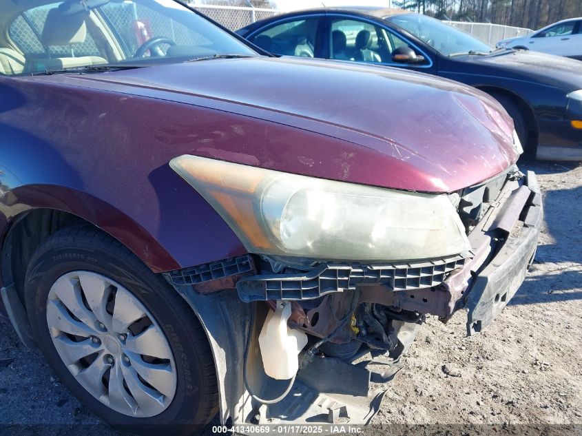 2009 Honda Accord 2.4 Lx VIN: 1HGCP263X9A161762 Lot: 41340669