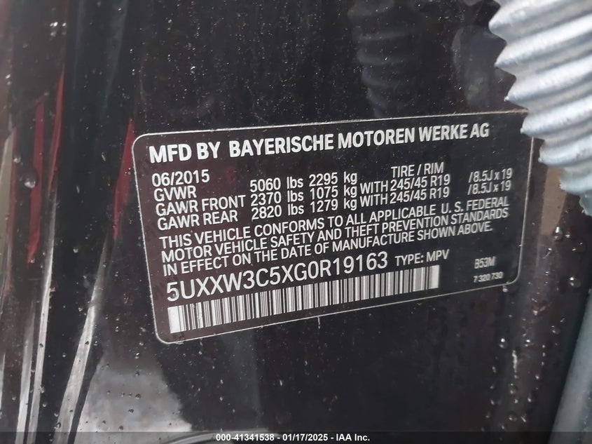 2016 BMW X4 XDRIVE28I - 5UXXW3C5XG0R19163