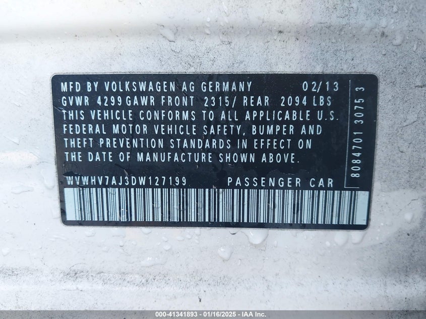 2013 VOLKSWAGEN GTI WOLFSBURG EDITION - WVWHV7AJ3DW127199