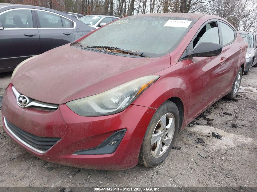 VIN 5NPDH4AE3EH534423 2014 Hyundai Elantra, SE no.2