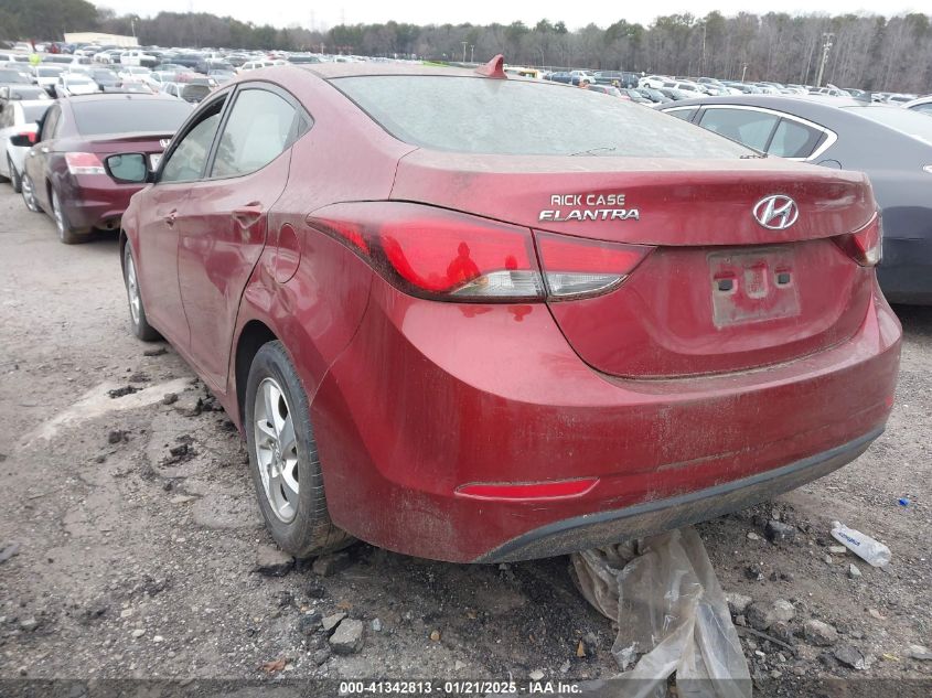 VIN 5NPDH4AE3EH534423 2014 Hyundai Elantra, SE no.3