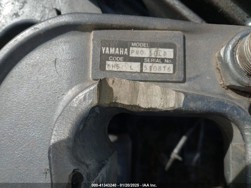 2018 Yamaha Other VIN: 00000000000510816 Lot: 41343240