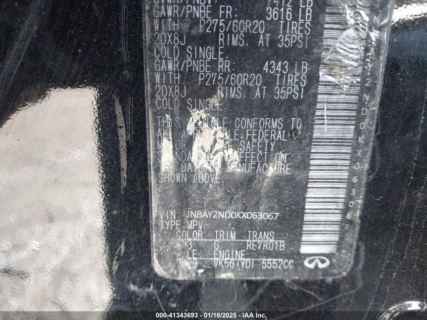 2019 NISSAN ARMADA SV/SL/PLATINUM - JN8AY2ND0KX063067