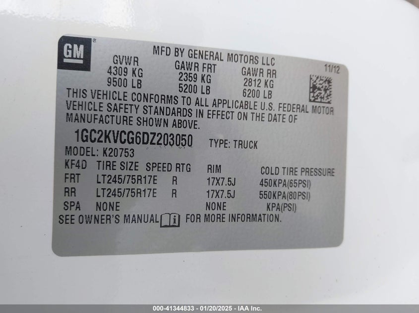 2013 CHEVROLET SILVERADO 2500HD WORK TRUCK - 1GC2KVCG6DZ203050