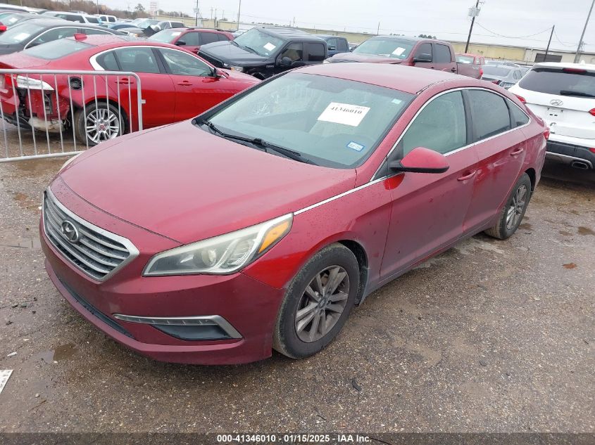 VIN 5NPE24AF6FH174404 2015 Hyundai Sonata, SE no.2