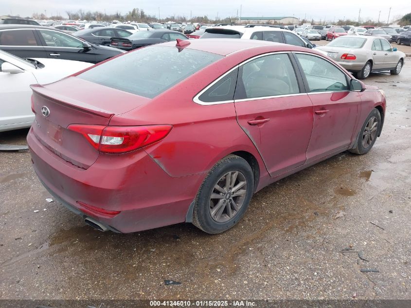 VIN 5NPE24AF6FH174404 2015 Hyundai Sonata, SE no.4