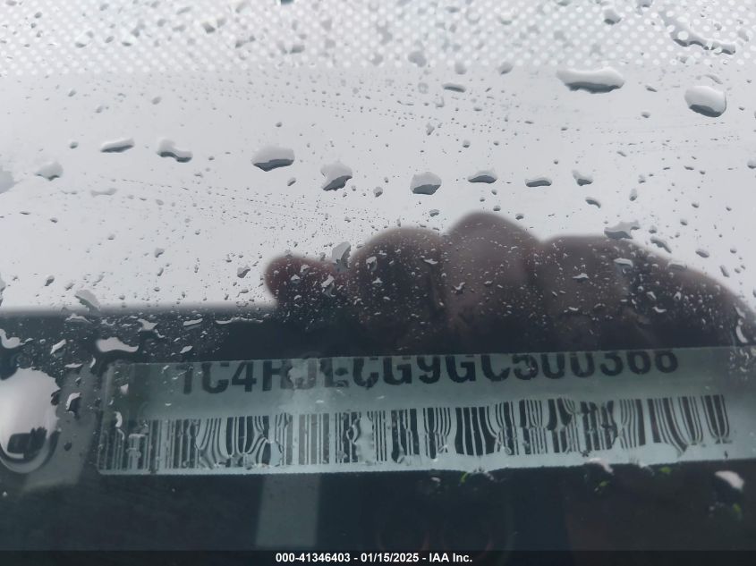 2016 Jeep Grand Cherokee High Altitude VIN: 1C4RJECG9GC500368 Lot: 41346403