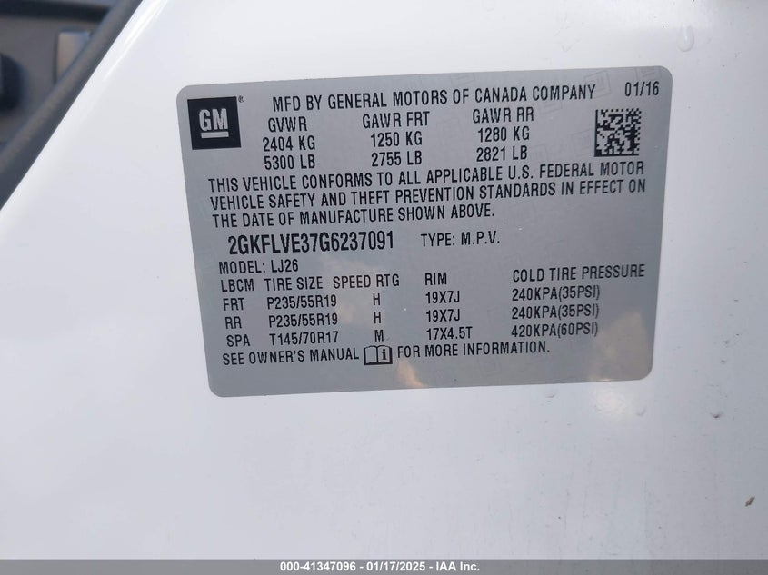 2016 GMC TERRAIN DENALI - 2GKFLVE37G6237091